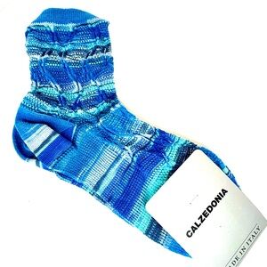 Blue and Green Woven Ankle Socks NWT